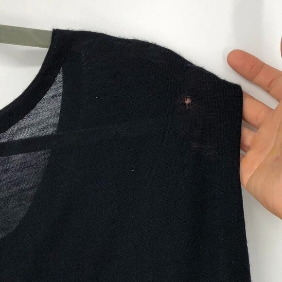 3.1 Phillip Lim Merino & Cashmere Blend Black Sleeveless Tunic size S *flaw* - Picture 14 of 15
